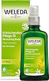 WELEDA Bio Citrus Erfrischendes Pflege-Öl, belebendes und erfrischendes Naturkosmetik Körperöl zur Pflege und zum Schutz vor trockener Haut, Citrus Bodyöl mit frischem Duft (1 x 100 ml)